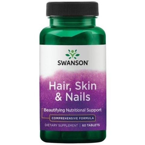 Swanson Hair, Skin & Nails (Włosy, skóra, paznokcie) 60 tabletek Swanson Hair, Skin & Nails (Włosy, skóra, paznokcie) 60 tabletek