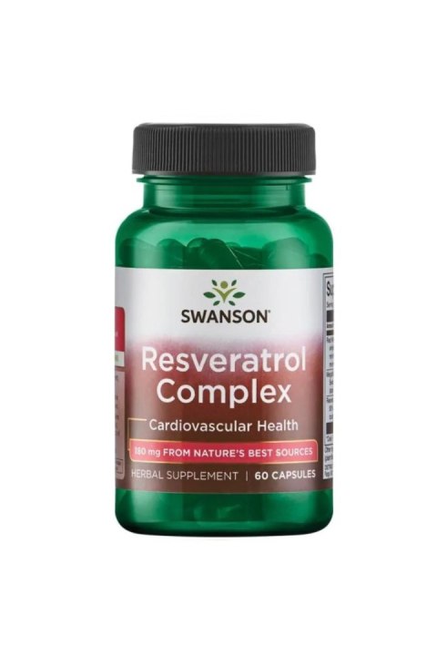Swanson Resweratrol Complex 180 mg 60 kapsułek Swanson Resweratrol Complex 180 mg 60 kapsułek