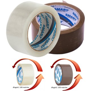 TAŚMA PAKOWA SMART 48mm/100m AKRYL BRĄZOWA Smart