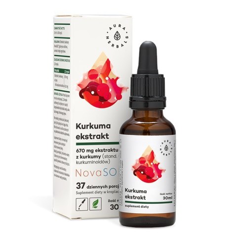 Aura Herbals Kurkuma ekstrakt Nova Sol 30 ml w kroplach Aura Herbals Kurkuma ekstrakt Nova Sol 30 ml w kroplach