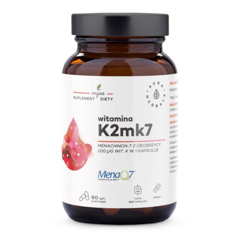 Aura Herbals Witamina K2MK7 MenaQ7® 200 μg 90 kapsułek