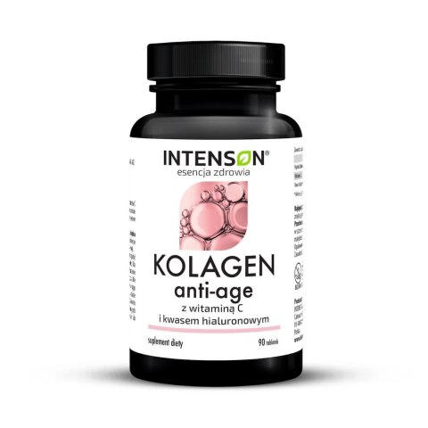 Intenson Anti-Age Kolagen + Kwas Hialuronowy + Witamina C 90 tabletek Intenson Anti-Age Kolagen + Kwas Hialuronowy + Witamina C 90 tabletek