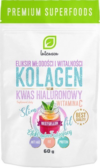 Intenson Kolagen + Witamina C + Kwas Hialuronowy 60g Intenson Kolagen + Witamina C + Kwas Hialuronowy 60g