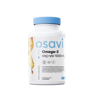 Osavi Omega 3 Olej Rybi 1000 mg 60 kapsułek o smaku cytrynowym