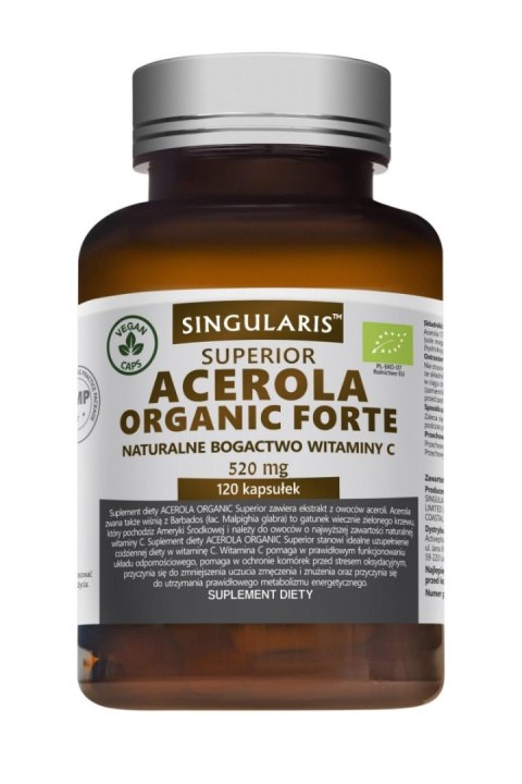 Singularis Acerola Organic Forte 520 mg 120 kapsułek Singularis Acerola Organic Forte 520 mg 120 kapsułek