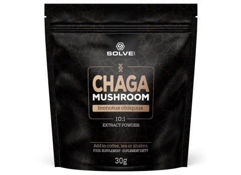 SolveLabs Chaga (Błyskoporek Podkorowy) 10:1 Mushroom Powder 30g SolveLabs Chaga (Błyskoporek Podkorowy) 10:1 Mushroom Powder 30g