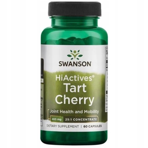 Swanson HiActives Tart Cherry Extract 465 mg 60 kapsułek Swanson HiActives Tart Cherry Extract 465 mg 60 kapsułek