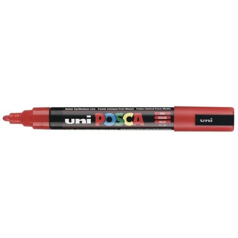 MARKER Z FARBĄ PLAKATOWĄ UNI PC-5M POSCA CZERWONY Uni MARKER Z FARBĄ PLAKATOWĄ UNI PC-5M POSCA CZERWONY Uni
