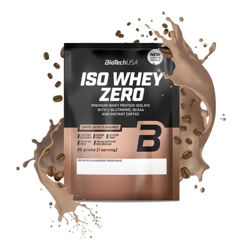 BioTech USA Iso Whey 25g lactose reduced o smaku caffé latte