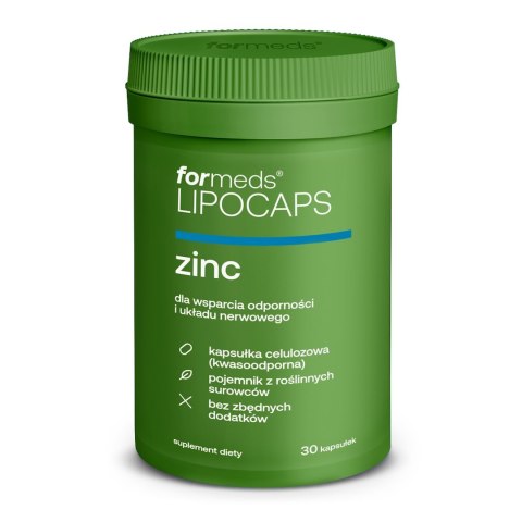 ForMeds Lipocaps Zinc 15 mg cynk liposomalny 30 kapsułek ForMeds Lipocaps Zinc 15 mg cynk liposomalny 30 kapsułek