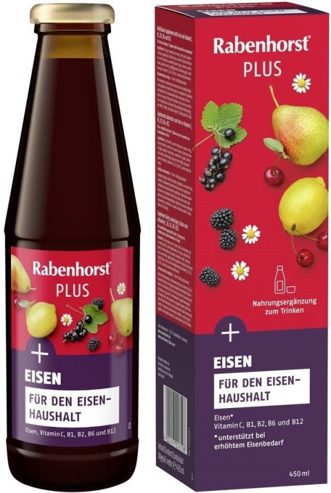 Rabenhorst Napój Owocowo-Ziołowy Z Żelazem i Witaminami C i B 450 ml