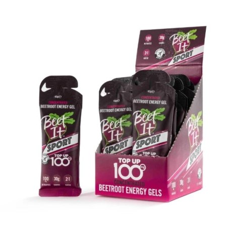 Beet It Sport Energy Gel Top Up 100 żel energetyczny 12 sztuk x 43g Beet It Sport Energy Gel Top Up 100 żel energetyczny 12 sztuk x 43g