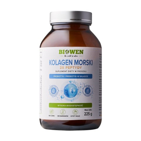 Biowen Kolagen Morski 3X Peptydy proszek 225 g