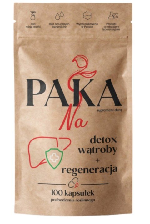 Paka Natury Na detox wątroby + regeneracja 100 kapsułek