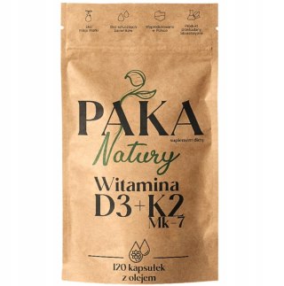 Paka Natury Witamina D3 + K2mk7 120 kapsułek z olejem