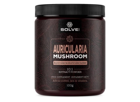 SolveLabs Auricularia (Uszak bzowy) 10:1 Mushroom Powder 100g SolveLabs Auricularia (Uszak bzowy) 10:1 Mushroom Powder 100g