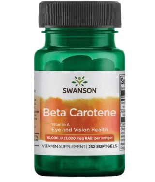 Swanson Beta Carotene 10000 IU 250 kapsułek żelowych