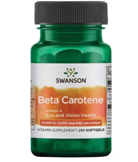 Swanson Beta Carotene 10000 IU 250 kapsułek żelowych