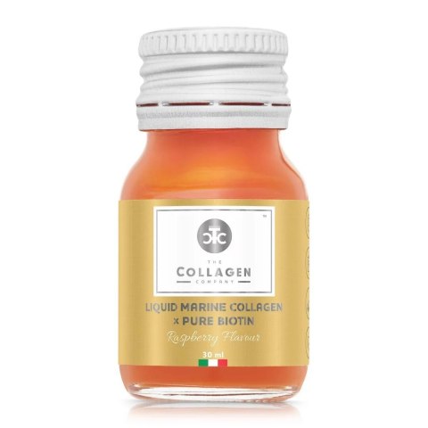 The Collagen Company Płynny kolagen morski z czystą biotyną 10x30 ml malina