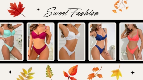 Komplet bielizny Sweet Fashion Aurora "S" - Czerwona pomarańcza