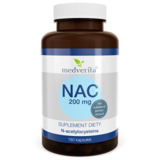 Medverita NAC 200 mg N-acetylo L-cysteina 180 kapsułek