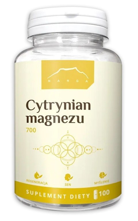 Nanga Cytrynian magnezu 700 mg 100 kapsułek