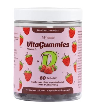Noble Health VitaGummies Vitamin D 60 żelków o smaku truskawkowym