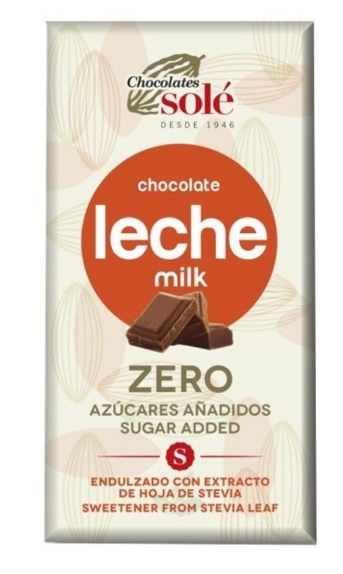 SOLE Czekolada mleczna bez cukru ze stewią KETO 100 g