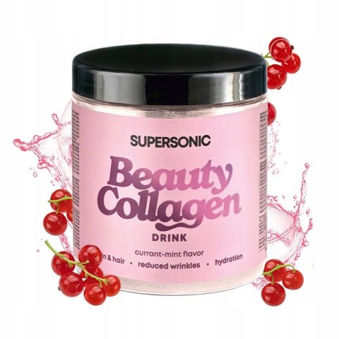 SUPERSONIC Collagen Beauty Drink smak porzeczka-mięta 185 g