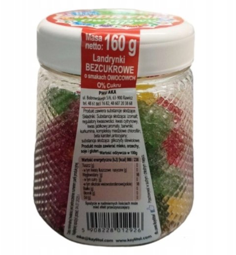 AKA Landrynki owocowe 0% cukru Owocowy mix 160 g