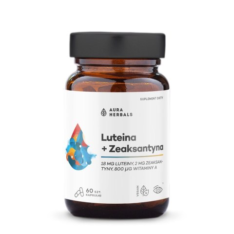 Aura Herbals Luteina + Zeaksantyna + Witamina A 60 kapsułek