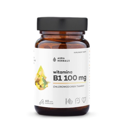 Aura Herbals Witamina B1 100 mg tiamina 60 kapsułek
