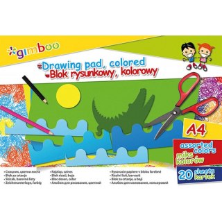 BLOK RYSUNKOWY GIMBOO A4/20K KOLOROWY Gimboo