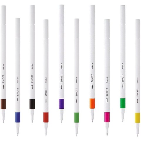 Cienkopis Uni Emott 0.4mm niebieski Uni