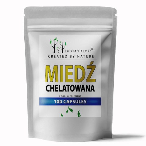 Forest Vitamin Miedź Chelatowana Glicynian Miedzi 2 mg 100 kapsułek