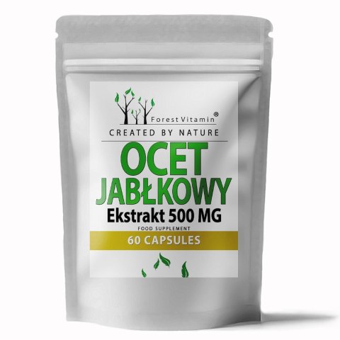 Forest Vitamin Ocet Jabłkowy Ekstrakt 500 mg 60 kapsułek
