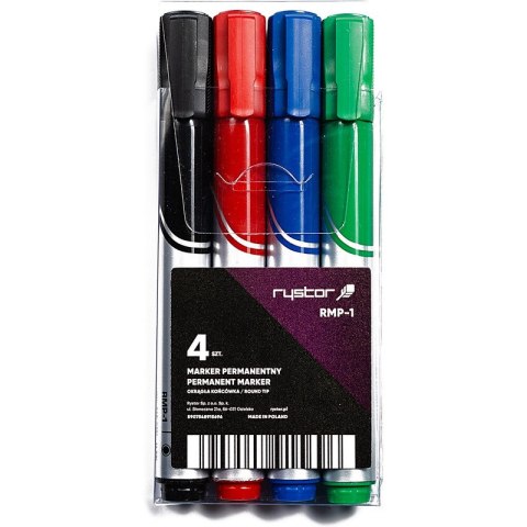 Markery permanentne Rystor RMP-1 4 kolory Rystor