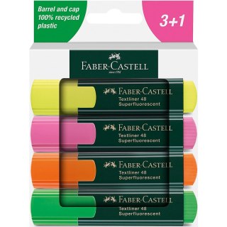Zakreślacze Faber-Castell 48 neon 4 kolory Faber-Castell