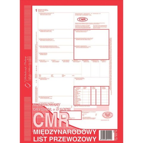 CMR MIĘDZYNARODOWY LIST PRZEWOZOWY A4 (O+3K) NUMEROWANY Michalczyk i Prokop