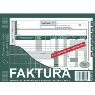 FAKTURA BRUTTO A5 (O+1K) Michalczyk i Prokop