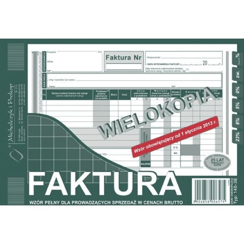 FAKTURA BRUTTO A5 (WIELOKOPIA) Michalczyk i Prokop