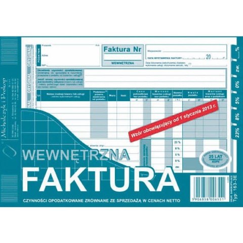 FAKTURA WEWNĘTRZNA A5 (O+1K) Michalczyk i Prokop