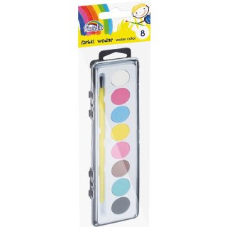 FARBY AKWARELOWE FIORELLO 2g*8 KOLORÓW FIORELLO