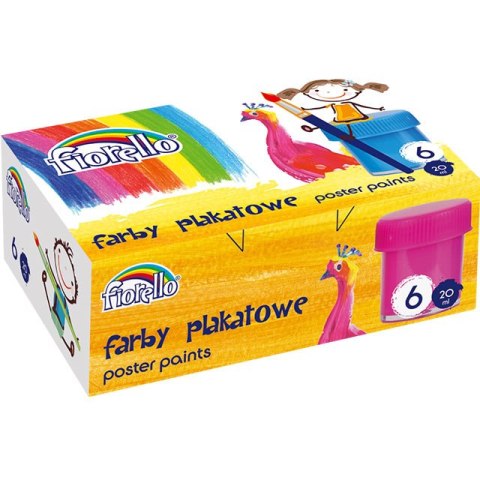 FARBY PLAKATOWE FIORELLO 20ml*6 KOLORÓW FIORELLO