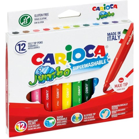 FLAMASTRY CARIOCA JUMBO 12 KOLORÓW CARIOCA