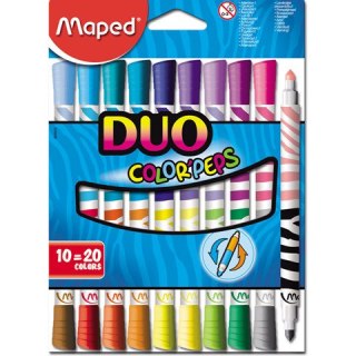 FLAMASTRY DWUSTRONNE MAPED DUO COLORPEPS 20 KOLORÓW Maped