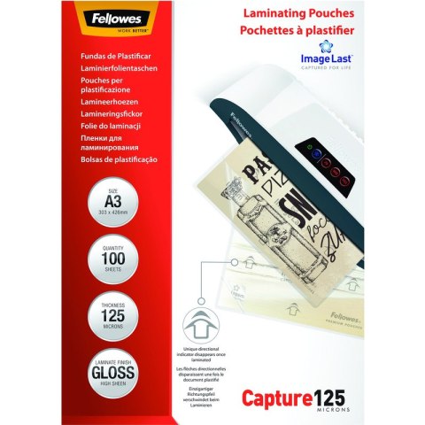 FOLIA LAMINACYJNA A3/125µm BŁYSK (100) Fellowes