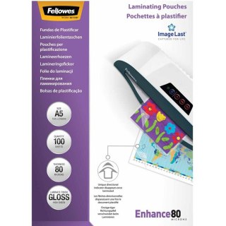 FOLIA LAMINACYJNA A5/80µm BŁYSK (100) Fellowes