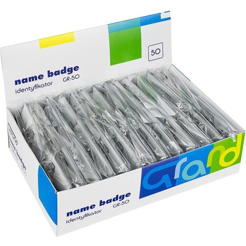 IDENTYFIKATOR 55x90mm KLIPS + AGRAFKA (50) Grand