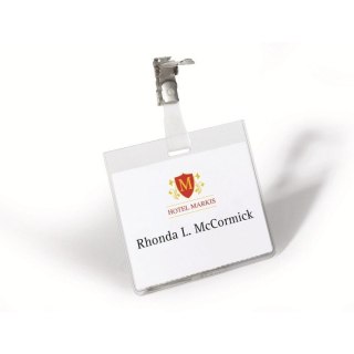 IDENTYFIKATOR DURABLE 60x90mm POZIOMY Z KLIPEM Durable